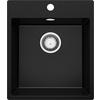 SPÜLBECKEN Riga, 2-er set Schwarz 43/50 cm 1 Becken + Ablauf-Set ab 45er Unterschrank - Chromfarben/Schwarz, Kunststoff (43/20/50cm) - Primagran