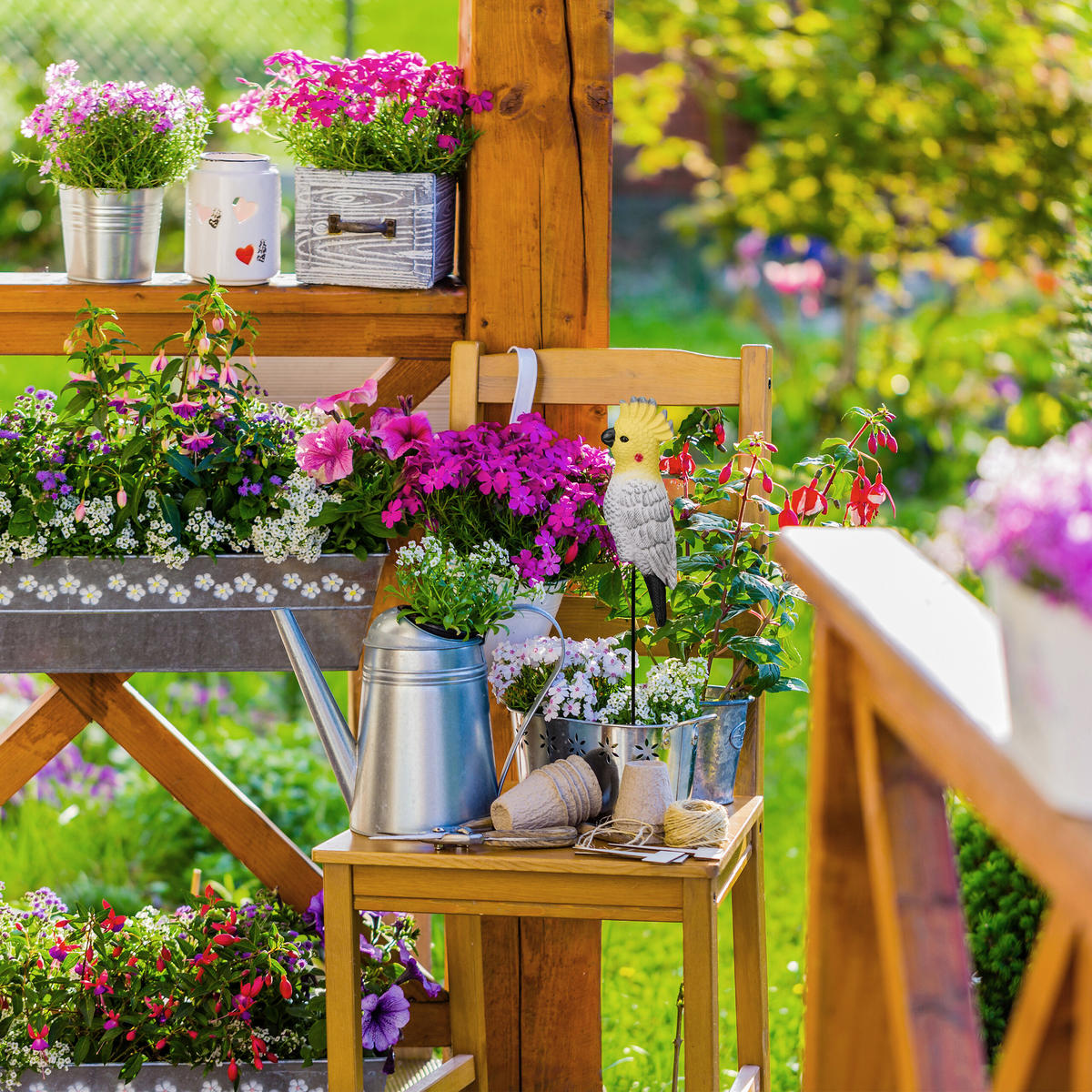 PAPAGEI-DEKO - Multicolor, Kunststoff (8cm) - Relaxdays