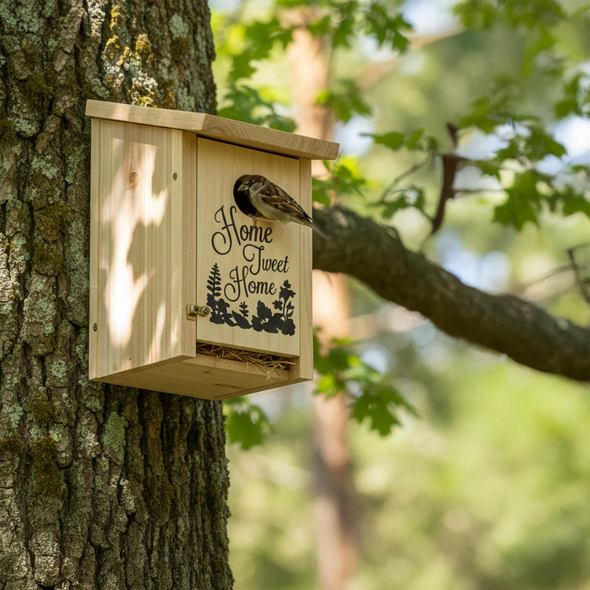 NISTKASTEN - Hellbraun, Holz/Metall (12/22/15cm) - Relaxdays