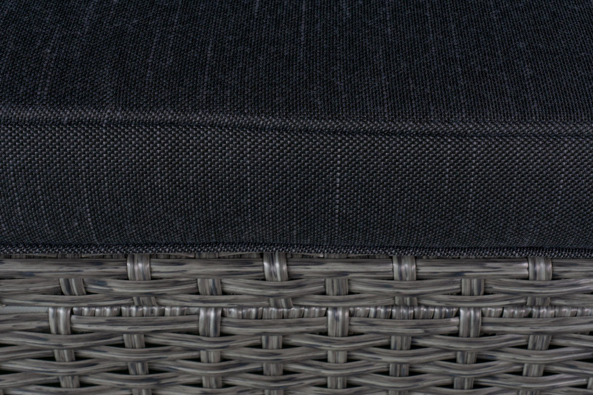 LOUNGESET Manila, Polyrattan, Grau - Grau, Kunststoff/Metall - dasmöbelwerk