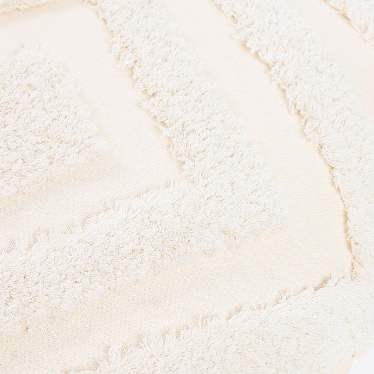 KISSENBEZUG JARA - Creme, Raute / ohne Kissenfüllung - Creme, Kunststoff (50/50cm) - Home Deluxe