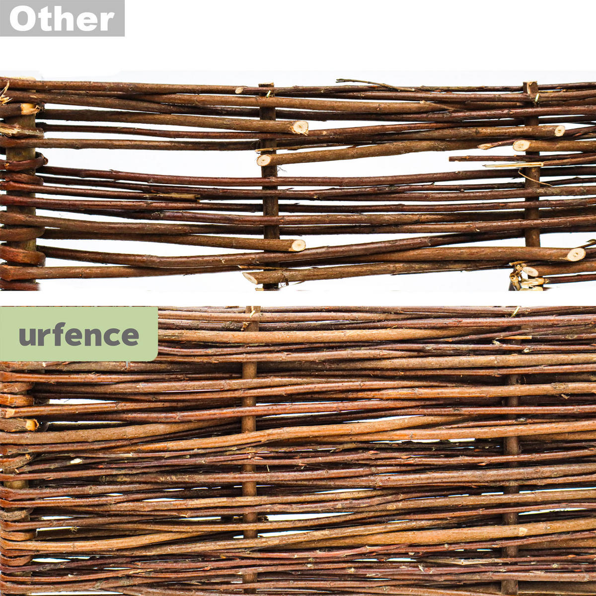 BEETEINFASSUNG Weide, 10 Stück, 30/100 cm, braun - Braun, Naturmaterialen (2/30cm) - urfence