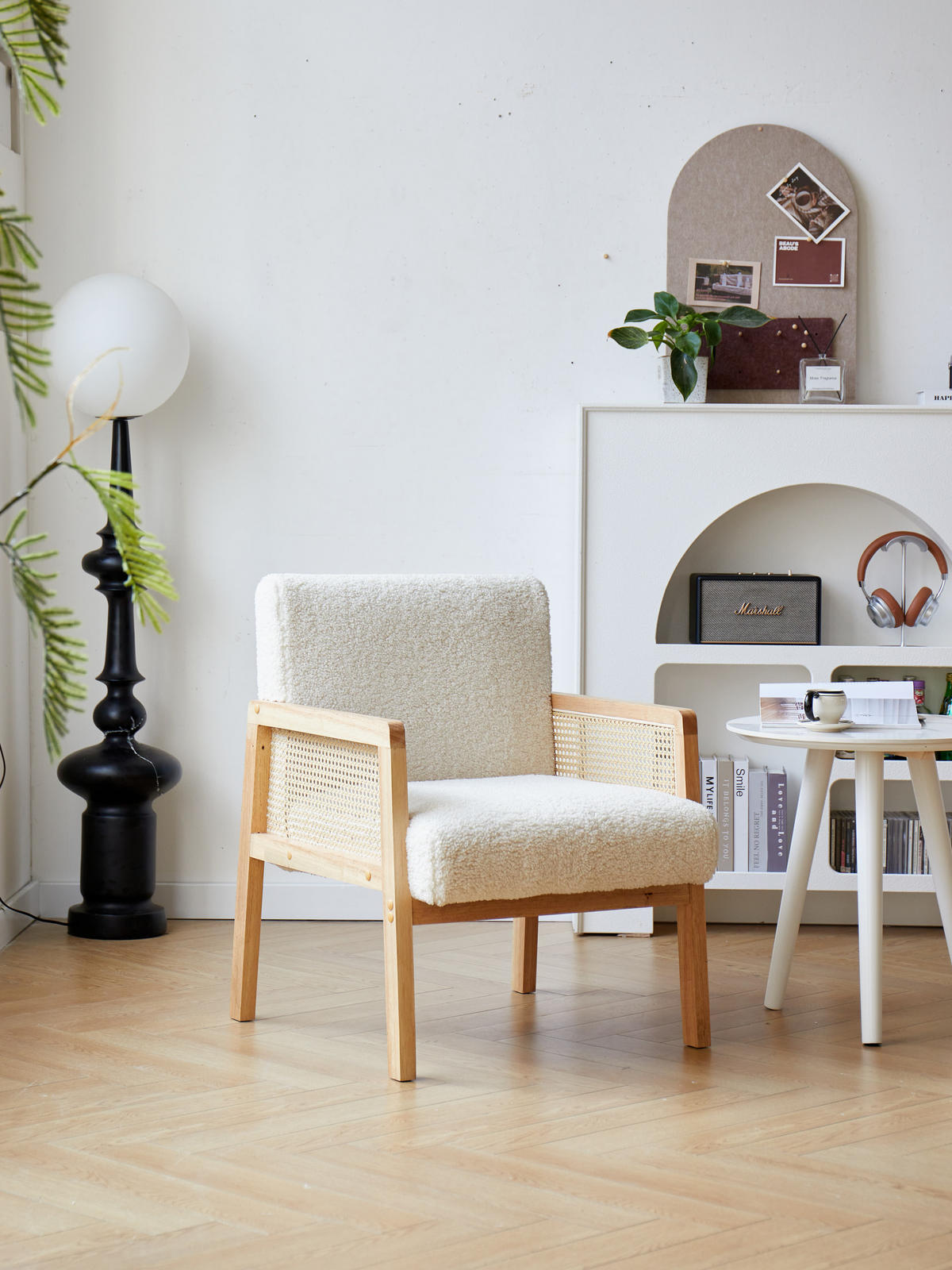 SESSEL Holz Weiß - Weiß, Holz (60/76/64cm) - Nordlys