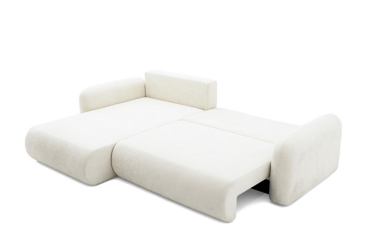 ECKSOFA NEST Universal mit Liegeflache 157x240 cm - Weiß, Textil (280/187cm) - Muffo