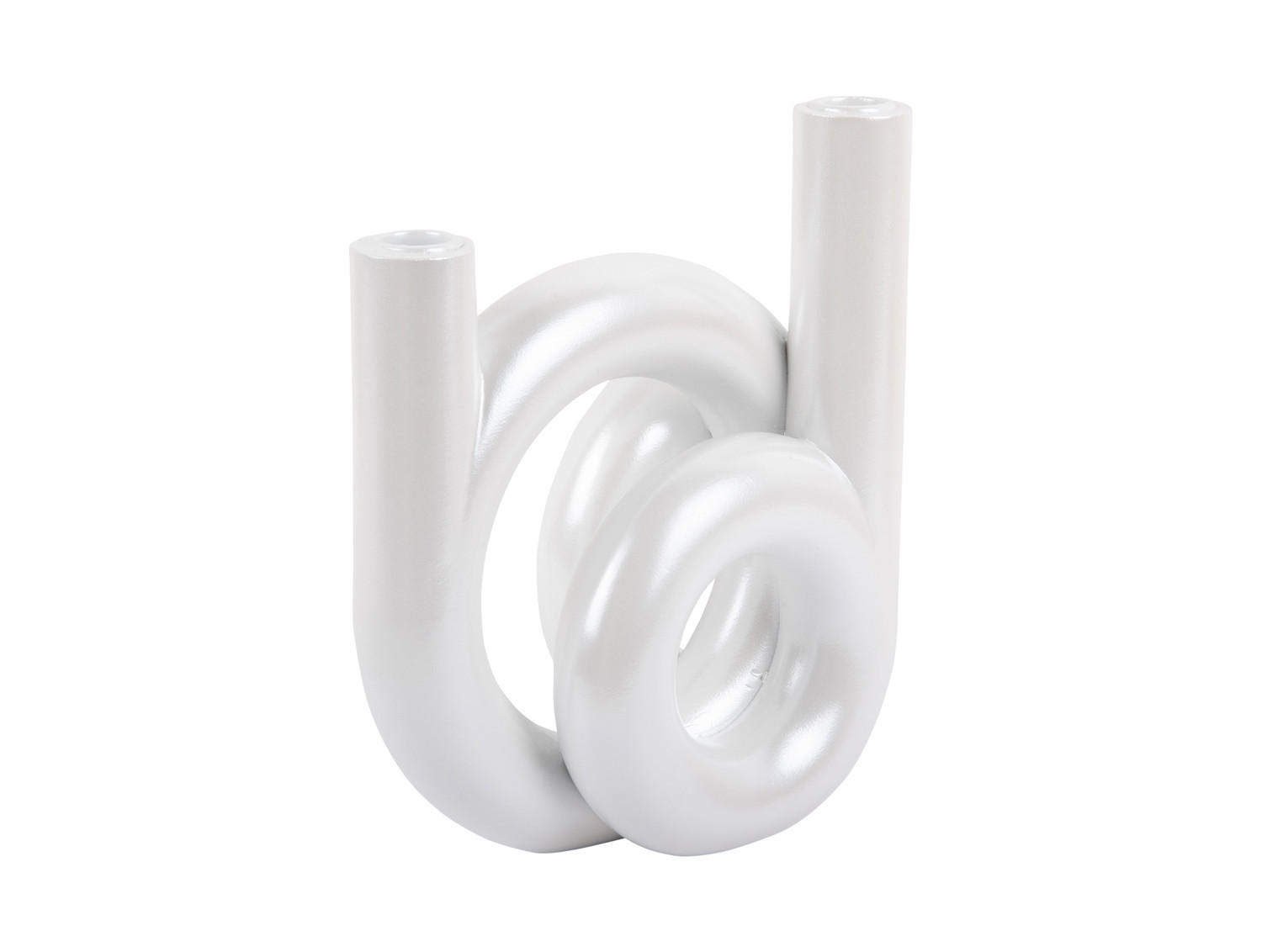 KERZENSTANDER Rings 18/12/20 cm - Weiß, Kunststoff (12/20/18cm) - Present Time