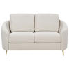 2-SITZER-SOFA hellbeige/gold Trosa - Beige/Goldfarben, Textil (153/88/86cm) - Beliani