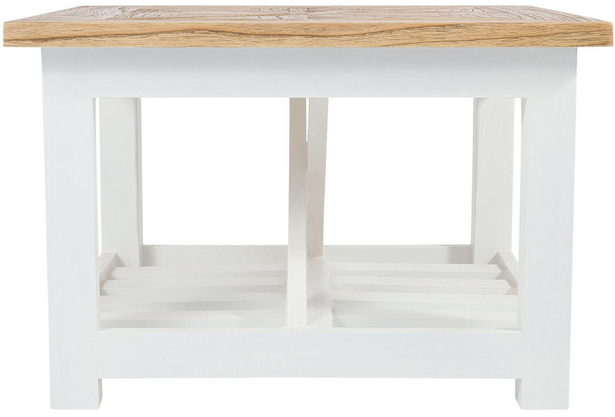 COUCHTISCH Tilly Ablage 60x60x40cm Holz Natura Beistelltisch - Naturfarben, Holz (60/60/40cm) - DELUKE
