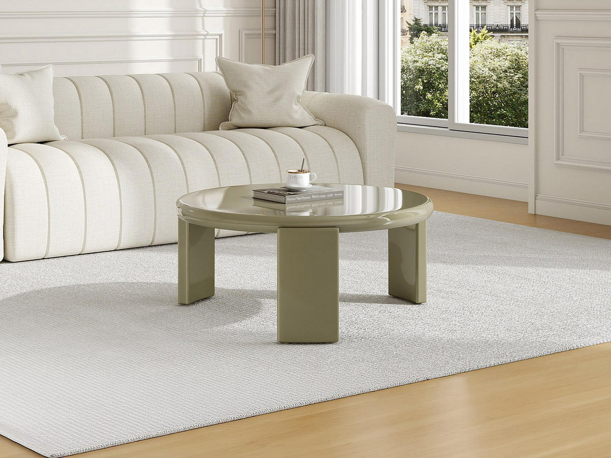 COUCHTISCH - 80 cm x 80 cm - holz - khaki Zyrenia - Schlammfarben, Holz (80/80/35cm) - Vente-Unique