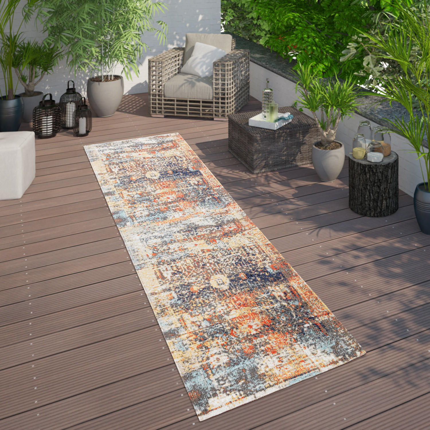 OUTDOORTEPPICH 60/100 cm Artigo 420 - Multicolor, Textil (60/100cm) - Paco Home