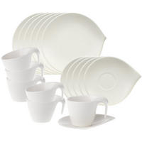 KAFFEESERVICE Flow weiß 18er Set - Weiß, Keramik (1/1/1cm) - Villeroy & Boch