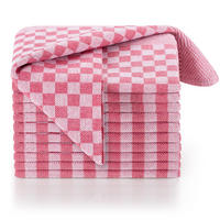 GESCHIRRTUCH Markus 20er-Set, 50/70 cm, 100% Baumwolle, kariert - Rot, Textil (50/70cm) - Blumtal