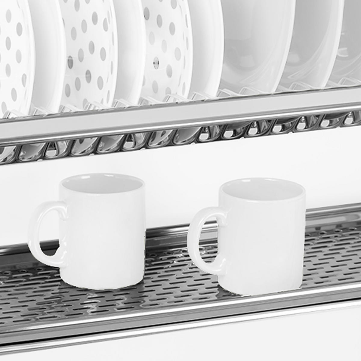 GESCHIRRABTROPFER für Hochschränke, Modul 600mm, Edelstahl - Edelstahlfarben, Metall (24/8/57cm) - EMUCA
