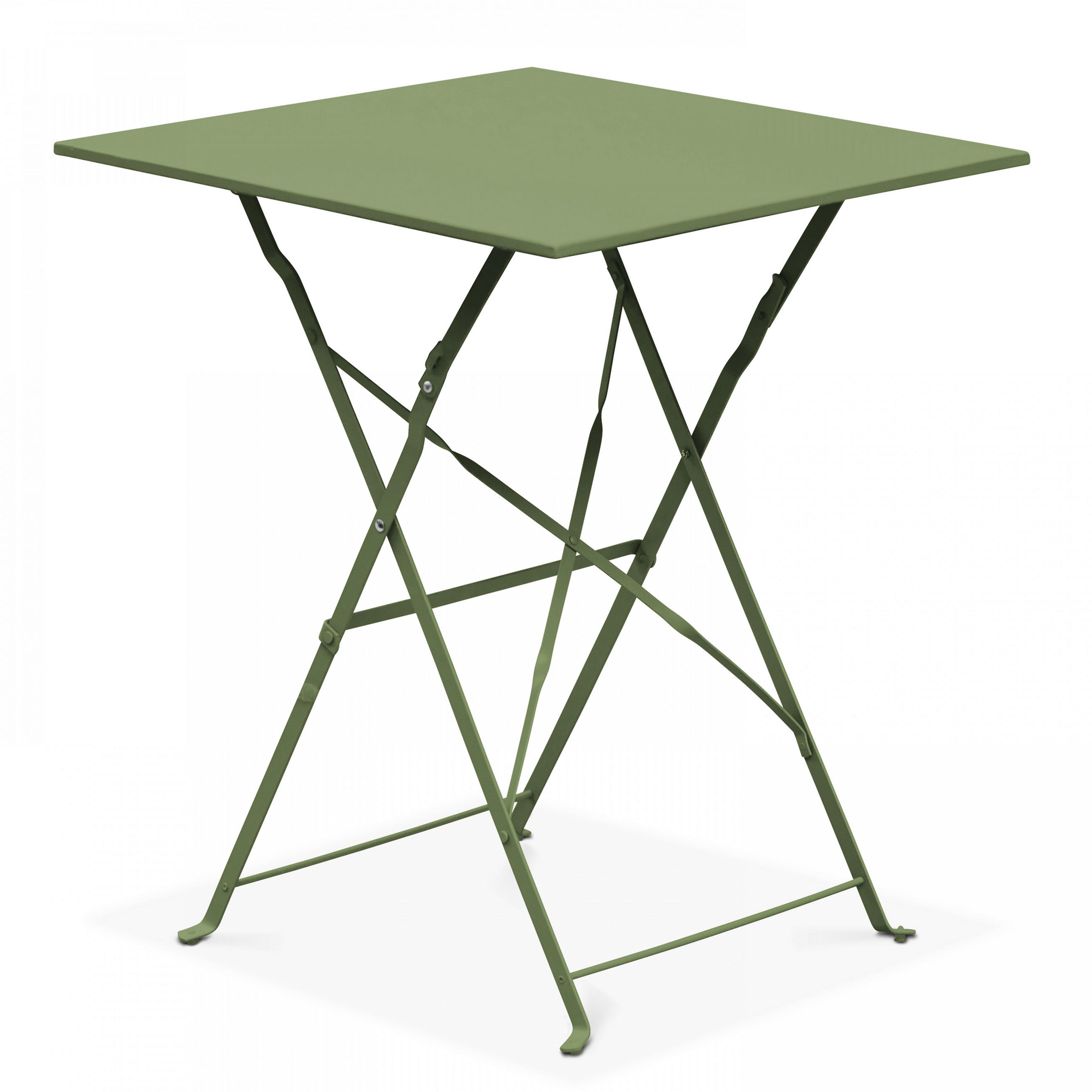 GARTENTISCH , klappbar, Kaktusgrünen - Dunkelgrün, Metall (60/60/71cm) - Oviala