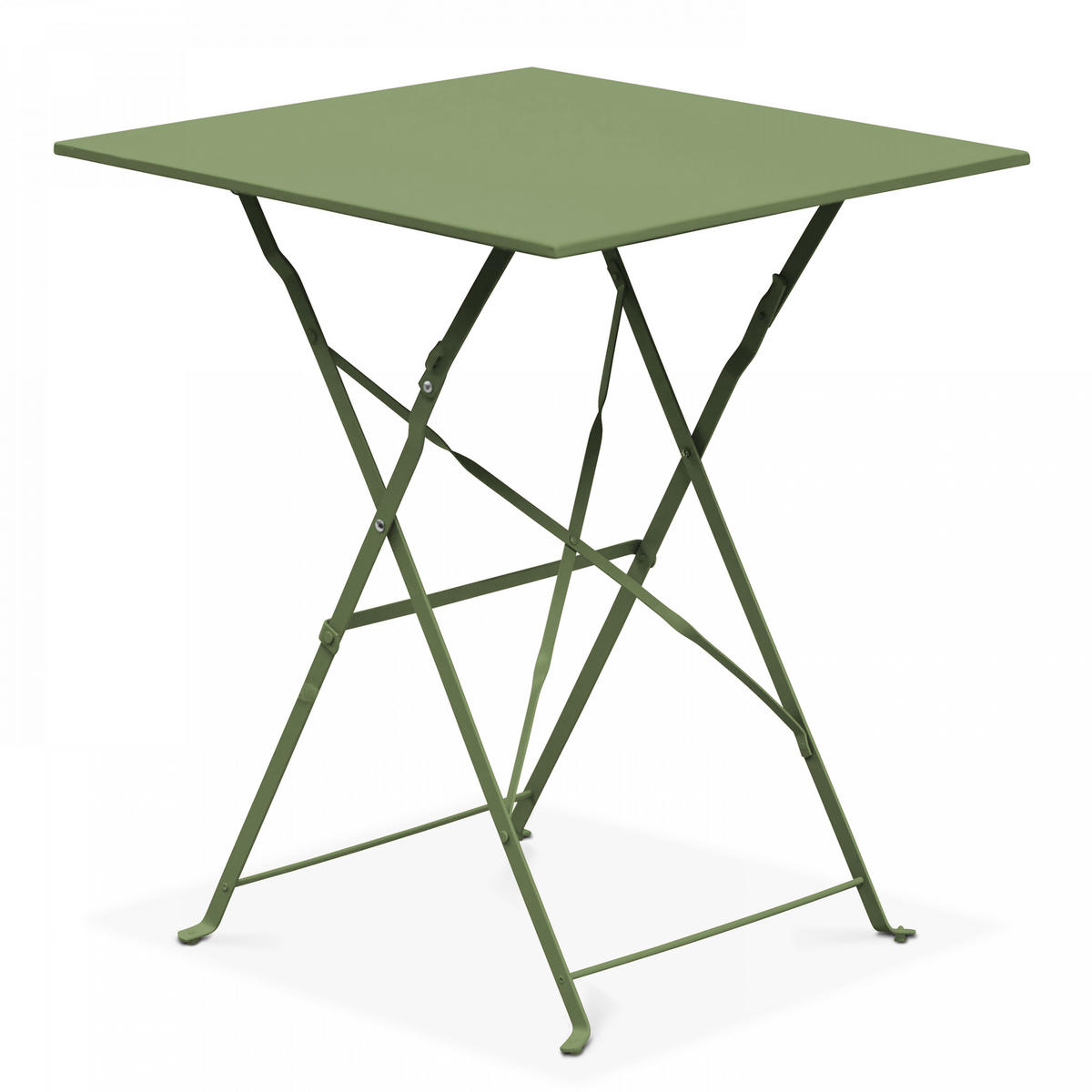 GARTENTISCH , klappbar, Kaktusgrünen - Dunkelgrün, Metall (60/60/71cm) - Oviala