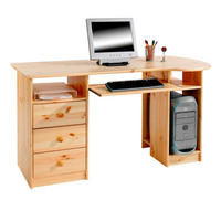 SCHREIBTISCH BOB - Naturfarben, Holz (67/140/74cm) - IDIMEX