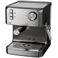 ESPRESSOMASCHINE 29/22/28cm, Schwarz, 20‑Bar‑Druck, Milchaufschäumdüse, 1,6‑l‑Wassertank - Schwarz, Metall (22/28/29cm)