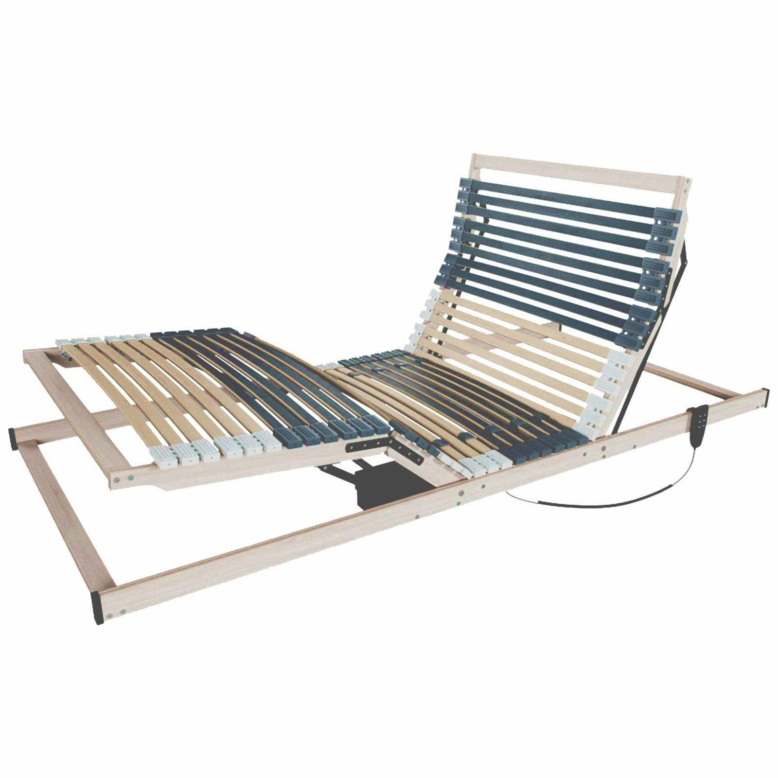 ELEKTRISCHER 42-Leisten-Lattenrost 90 x 200 cm 8,5 cm Hoch 7 Zonen Notabsenkung - Buchefarben/Naturfarben, Holz (90/200cm) - Matratzen Perfekt