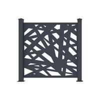 ZAUN - 102.5cm x 7.6cm - Aluminium - anthrazitgrau - NATAFO - Anthrazit, Metall (102.5/100cm) - Vente-Unique