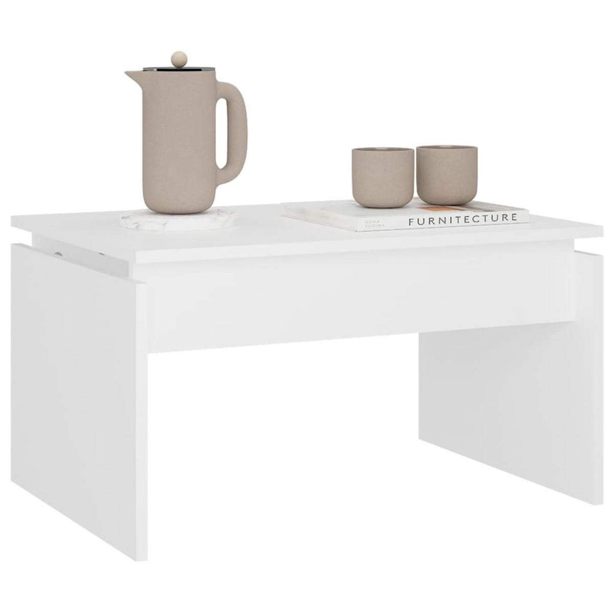 COUCHTISCH Weiß 68x50x38 cm Holzwerkstoff - Weiß, Holzwerkstoff (68/50/38cm) - furnicato