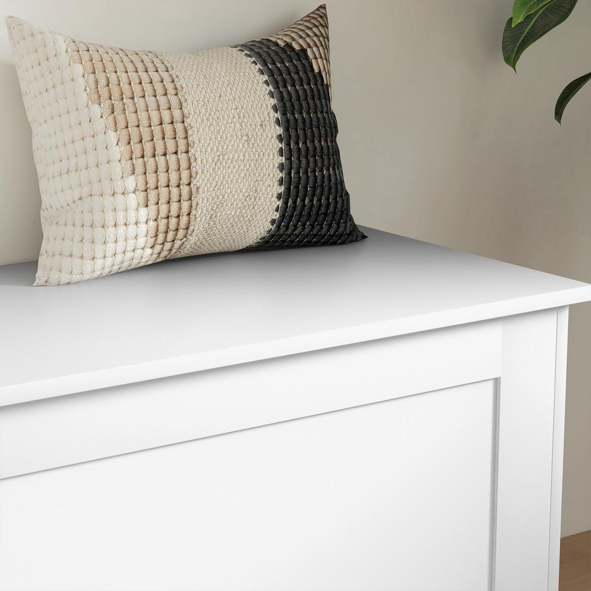 KISSENBOX DE-12524 80/40/45 cm Weiß - Weiß, Holzwerkstoff (40/45/80cm) - ComfortXL