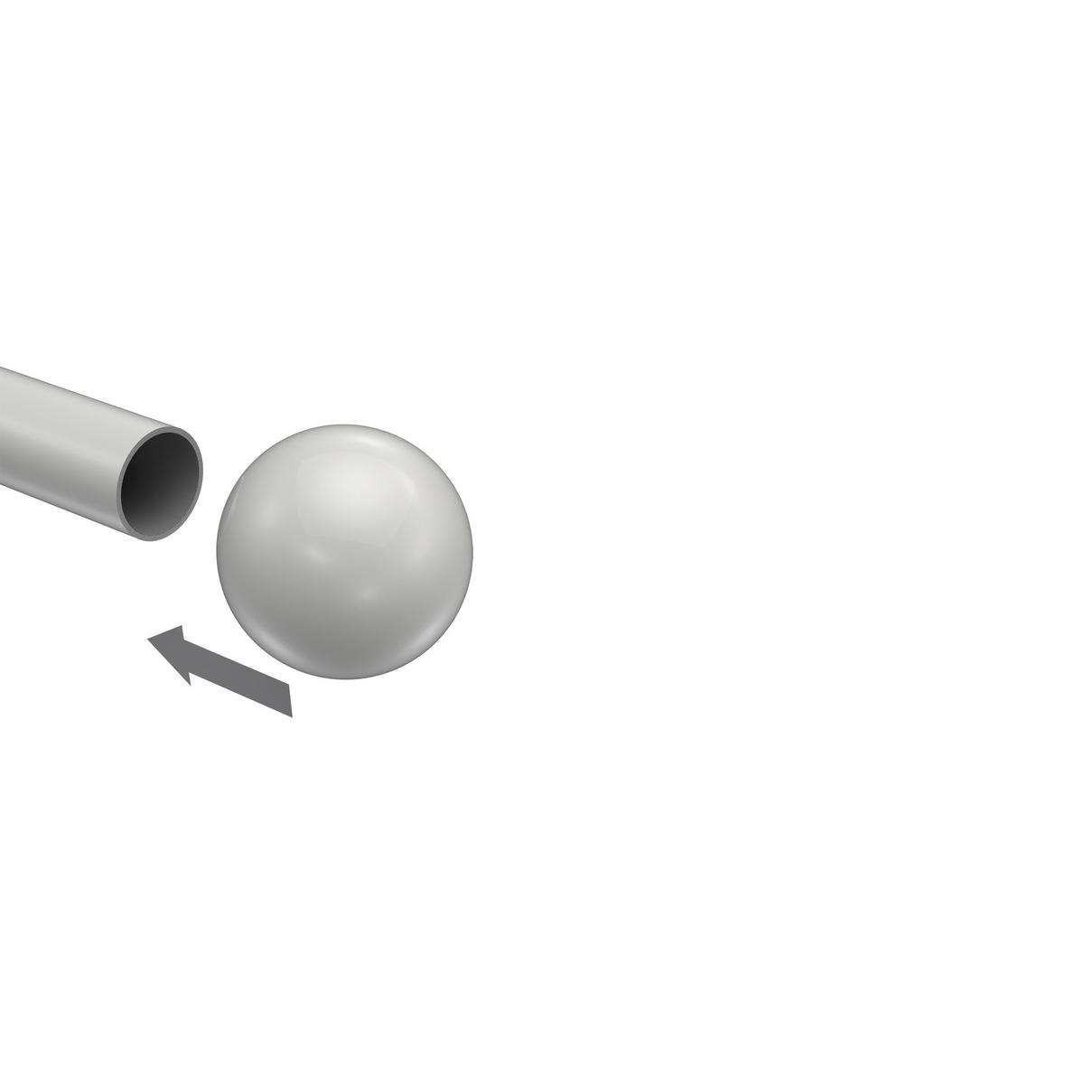 ENDSTÜCKE FÜR GARDINENSTANGEN 20 mm Ø, Luino Weiß, Packung 2 Stück - Weiß, Metall (2.5/3/3cm) - INTERDECO
