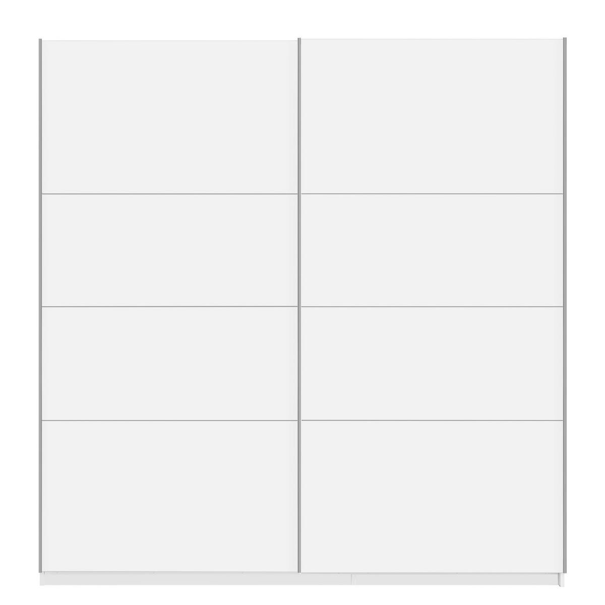 SCHWEBETÜRENSCHRANK - Weiß, Holzwerkstoff (225/236/68cm) - home24