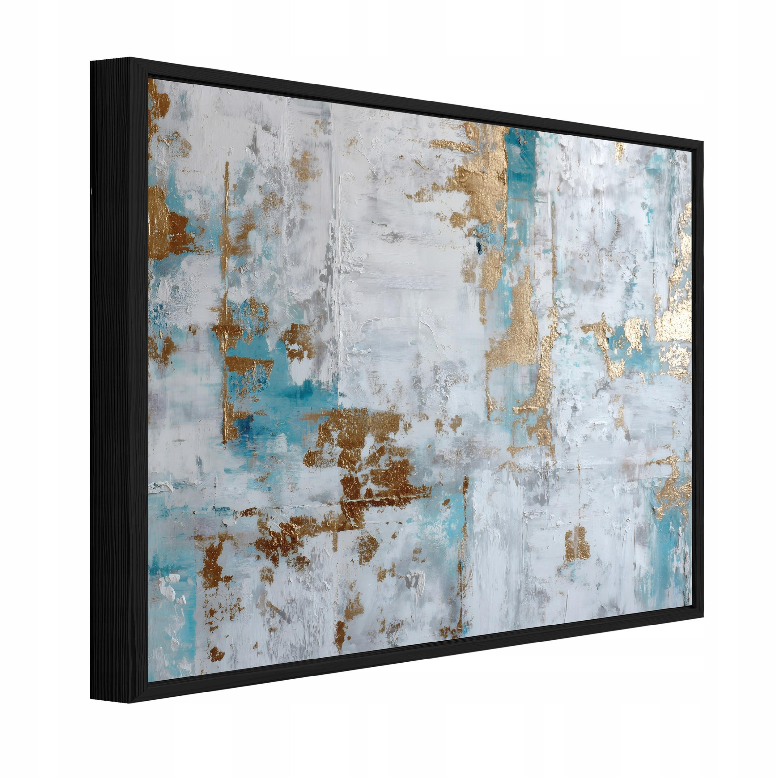 Wallarena ZARÁMOVANÉ obrazy mramor abstraktní šedá 100x70 cm