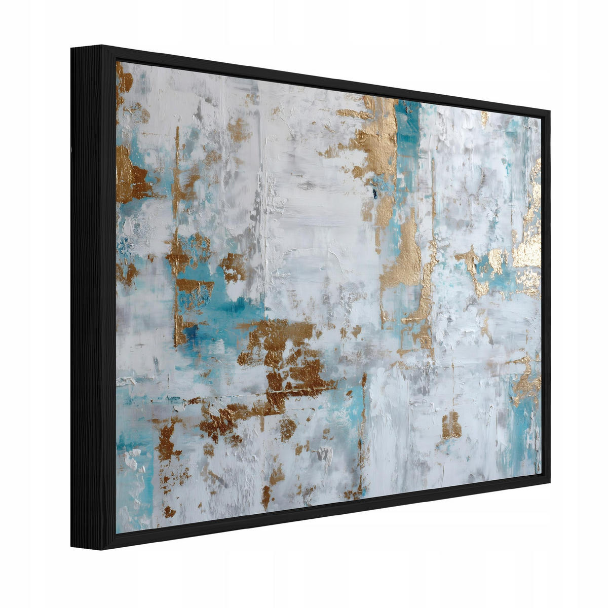 BILDER mit Rahmen Marmor Abstrakt Grau 120x80 cm - Multicolor, Holzwerkstoff (120/80cm) - Wallarena