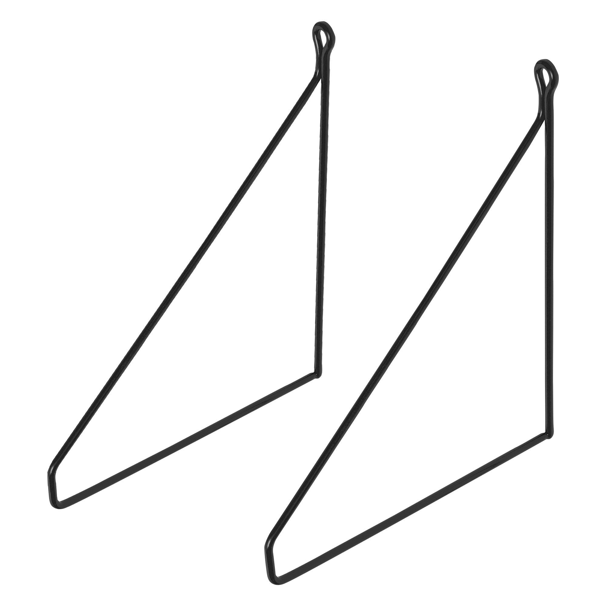 REGALHALTERUNG - Schwarz, Metall (25/25/21cm) - ML-DESIGN