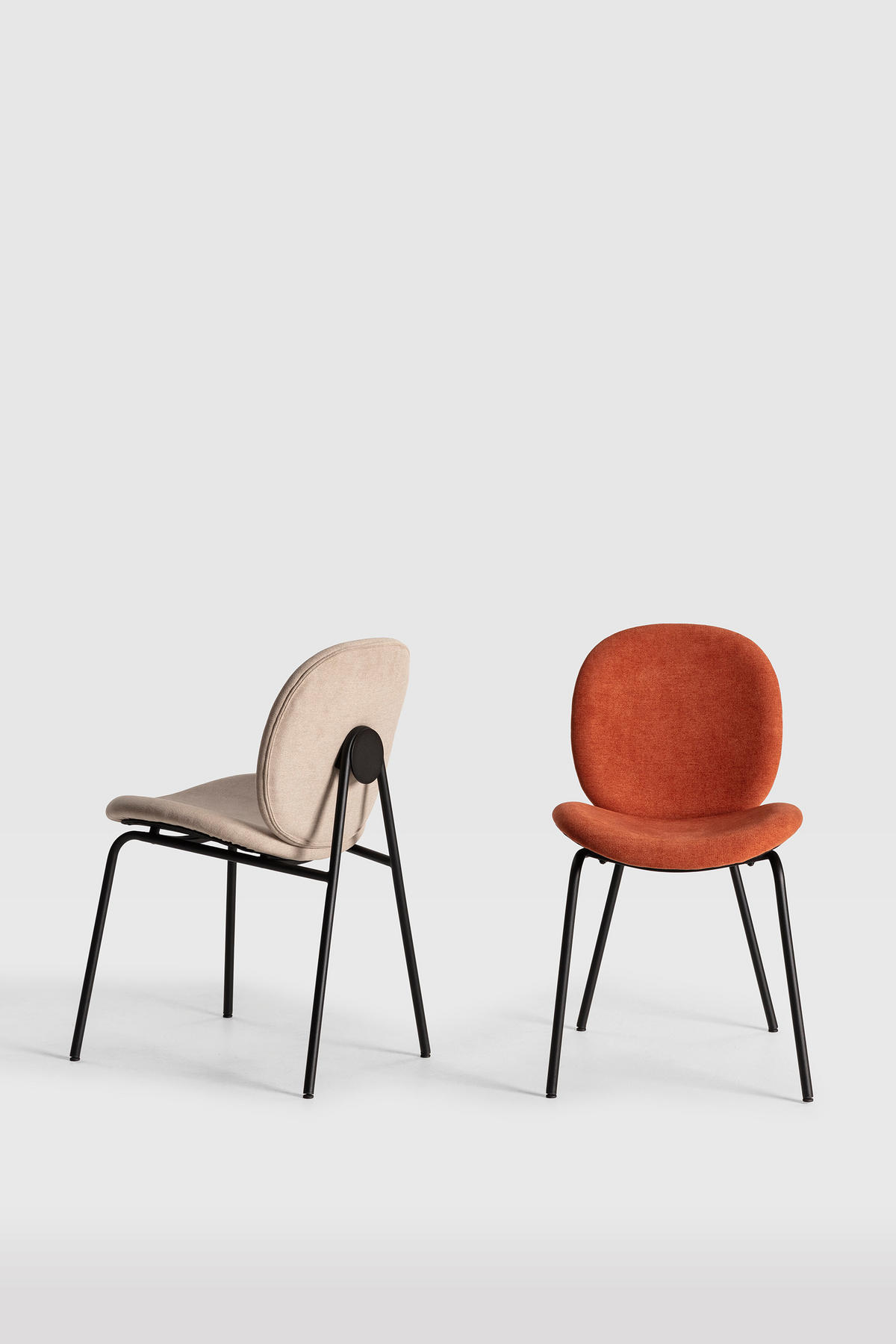 ESSZIMMERSTUHL Cori Rot 45/58/47 cm 2er-Set - Rot, Textil (58/47/45cm) - Calicosy