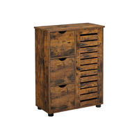 BADEZIMMERSCHRANK AUFBEWAHRUNGSSCHRANK - Braun, Holzwerkstoff (30/80/60cm) - Hansiro
