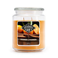 DUFTKERZE CandleBrothers - Orange, Glas/Naturmaterialen (14.5cm)
