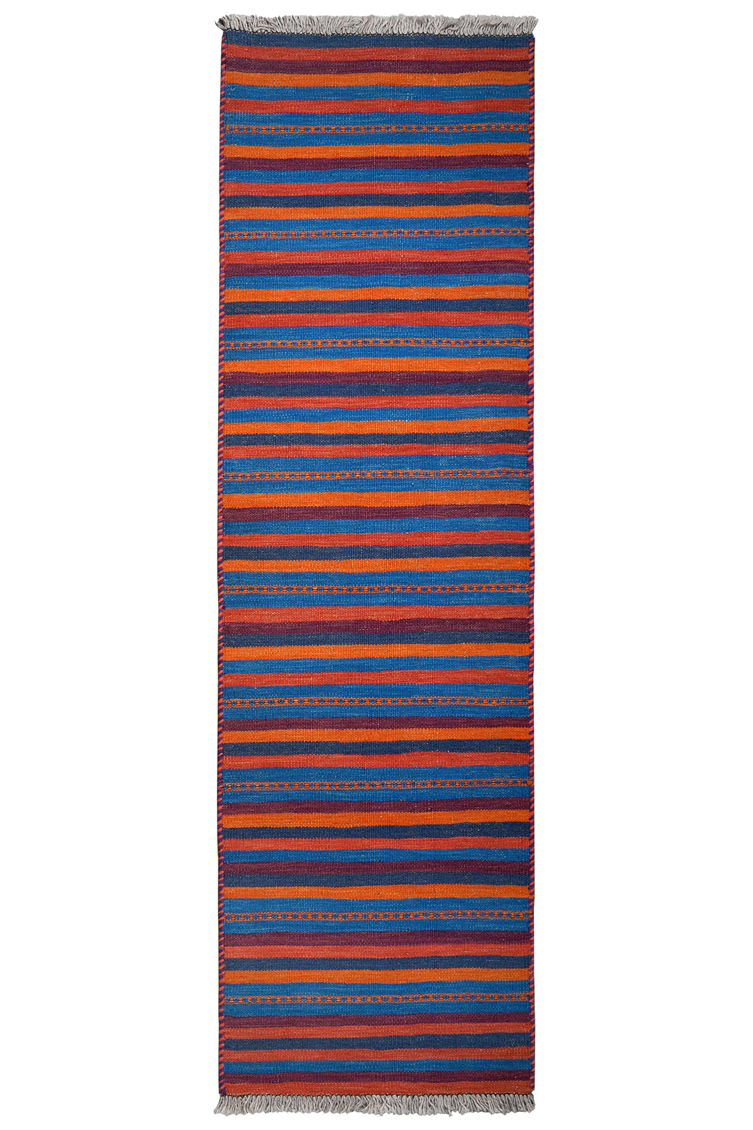 HANDWEBTEPPICH Kelim Gashgai Mehrfarbig 202/57 cm Schurwolle - Multicolor, Textil (57/202cm) - Looma