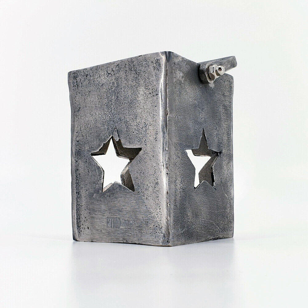 WINDLICHT Stern 10,5x15 cm, Aluminium, Grau - Silberfarben, Metall (10.5/15/10.5cm) - PTMD Collection