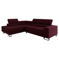 ECKSOFA Laris Premium, Seite: Links - Bordeaux/Schwarz, Holz/Textil (271/203cm) - MIRJAN24