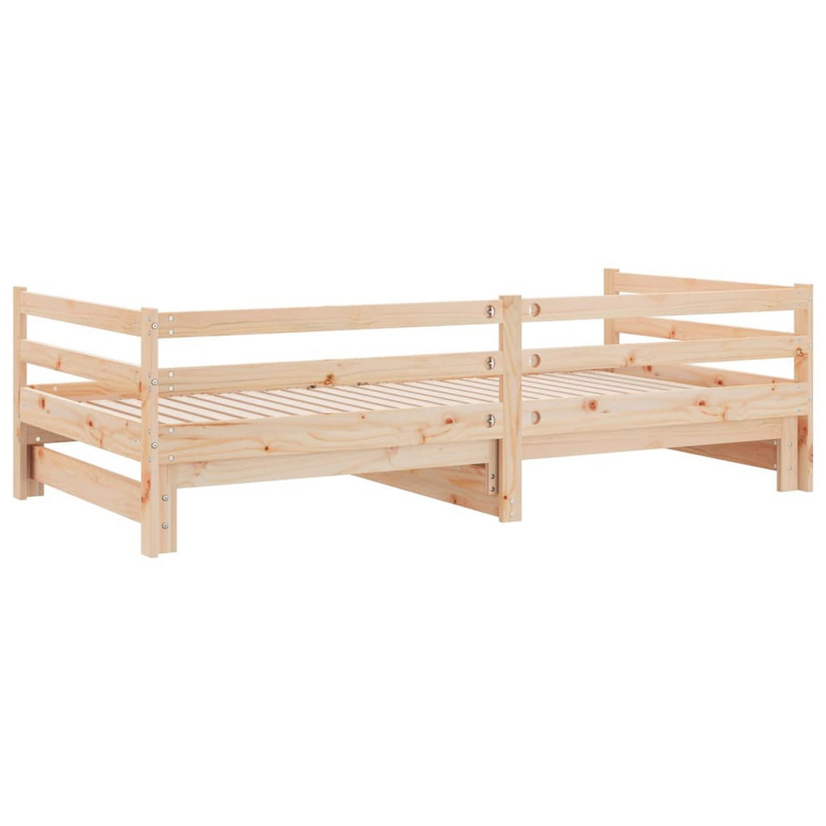 AUSZIEHBARES Tagesbett Ohne Matratze 80/200 Cm - Braun, Naturmaterialen (80/200cm) - vidaXL