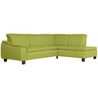 ECKSOFA mit Ottomane rechts Kaylil Flachgewebe apfel - Apfelbaumfarben, Kunststoff (187/247cm) - 58aufmkessel