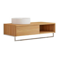 EINZELWASCHTISCH - 105 cmcm x 50 cmcm - Holz, Platte - Naturfarben Hell - KUPANG - Naturfarben, Holz (105/32/50cm) - Vente-Unique