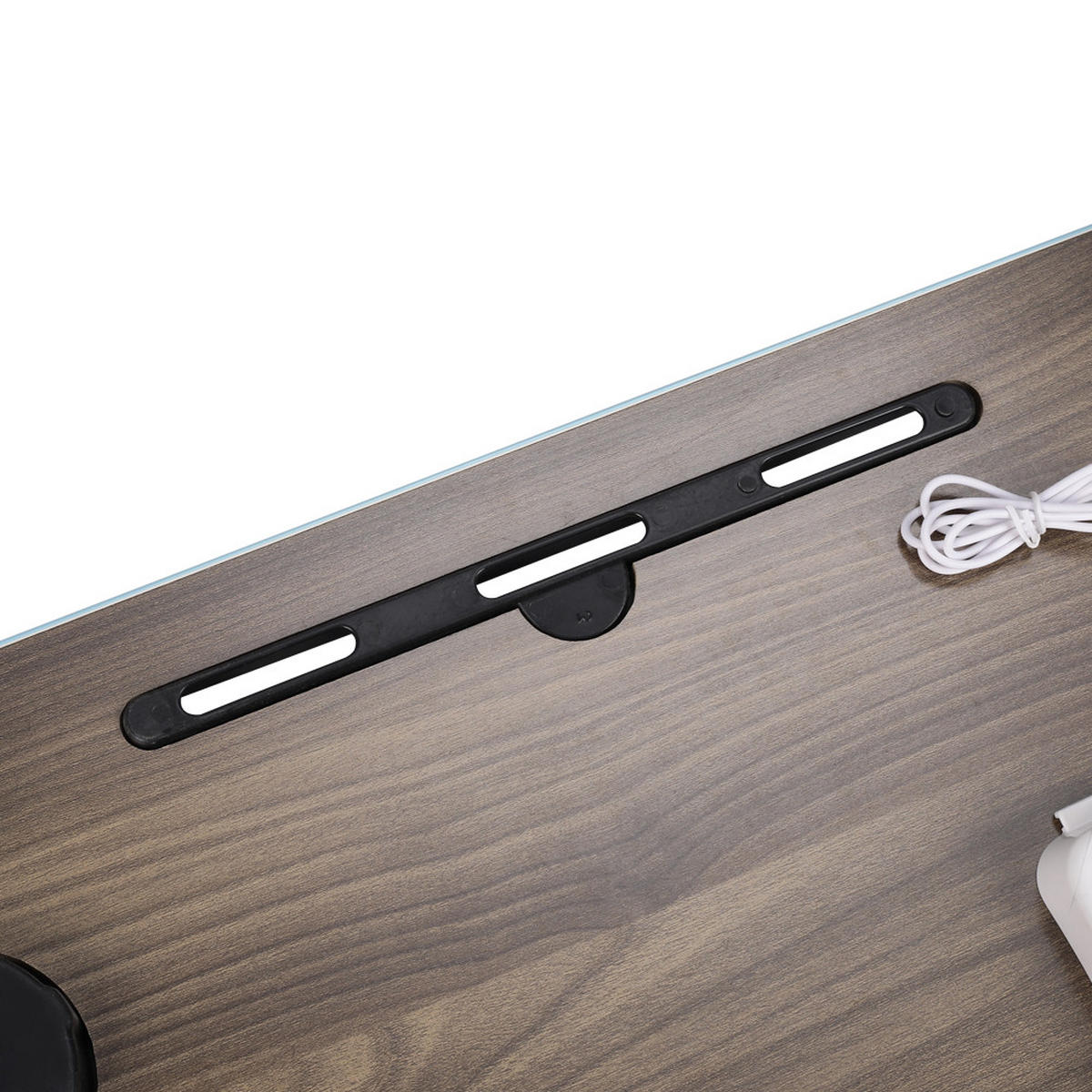 LAPTOPTISCH Klappbarer mit USB-Anschlüssen für Bett und Couch in Hellblau - Blau, Metall (40/60/28cm) - Livingandhome