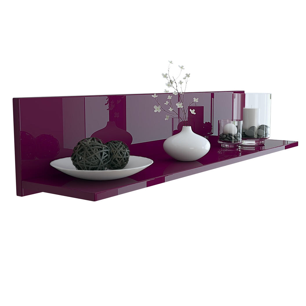WANDREGAL Skadu Brombeer Hochglanz - Brombeere, Holzwerkstoff (97.5/18.5/18.5cm) - Vladon