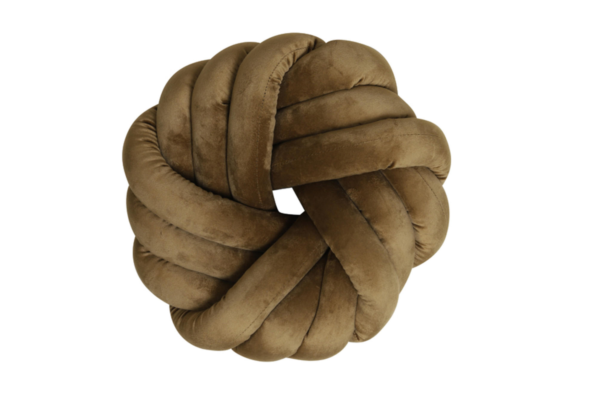 DEKOKISSEN Knot Braun 33/33 cm - Braun, Textil (33/33cm) - Light & Living