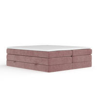 BOXSPRINGBETT Juniper Rosa 140/200 cm - Schwarz/Rosa, Holz/Holzwerkstoff (140/200cm) - Maison de Reve