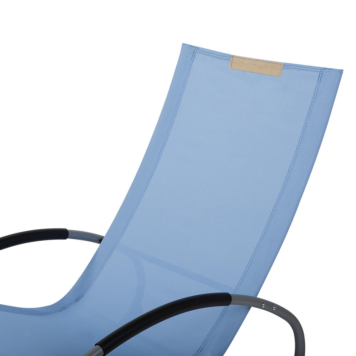 GARTENLIEGE Schaukelfunktion pastellblau Campo - Pastellblau, Textil (62/88/107cm) - Beliani