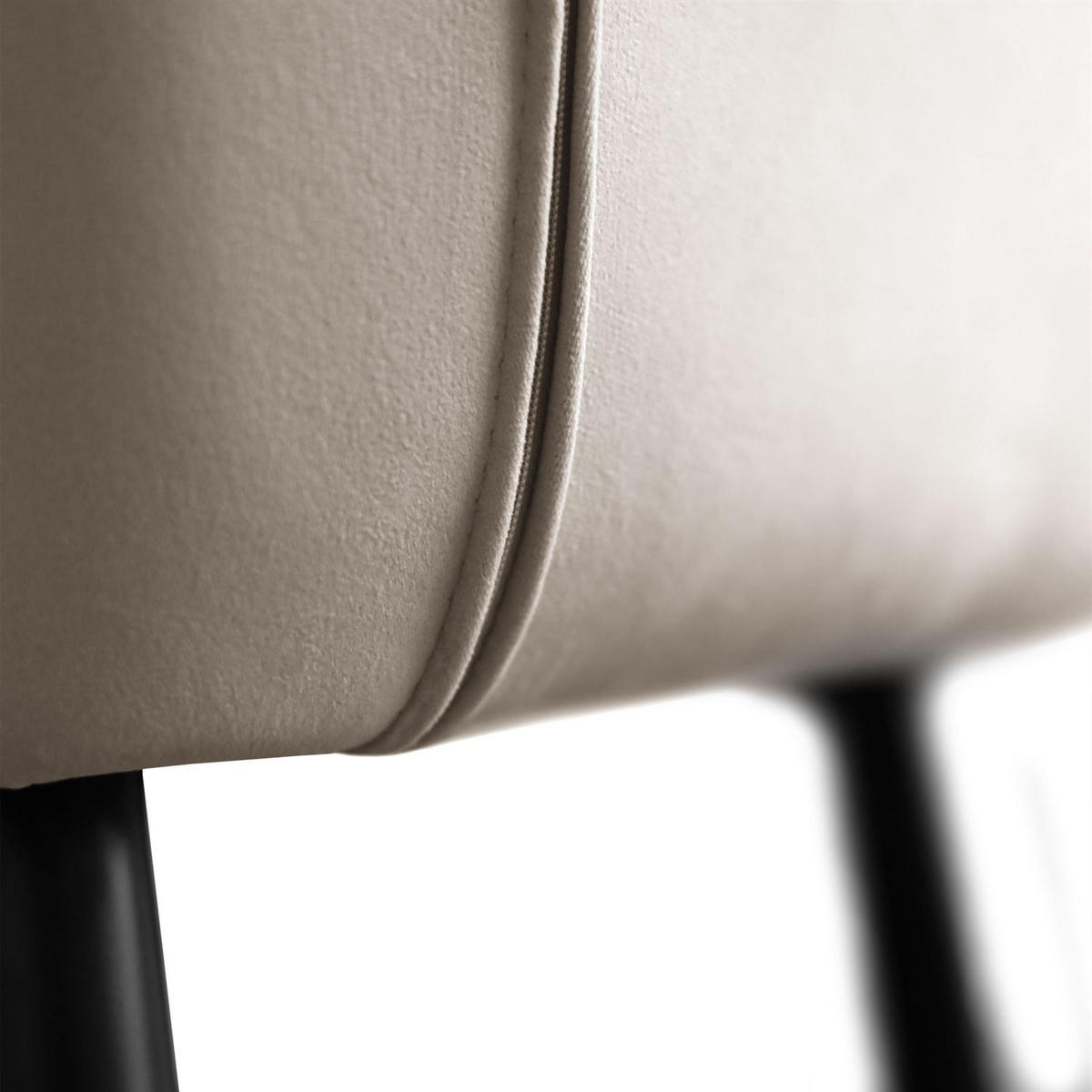 ARMLEHNENSTUHL TOKIO - Beige/Schwarz, Textil (60/96/46cm) - Lookway