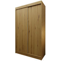 SCHWEBETÜRENSCHRANK SOFIA 120/216/61 cm 2-türig Eiche Artisan - Eiche Artisan, Holzwerkstoff (120/216/61cm) - MASSENO