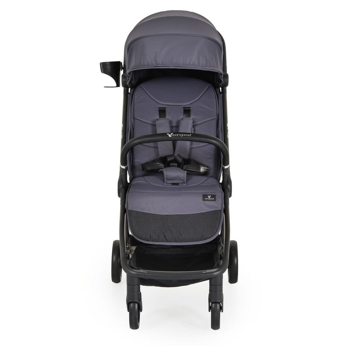 KINDERWAGEN, Sommerbuggy Flip grau klappbar Getränkehalter Korb Stoßdämpfer - Grau, Metall (88/50/106cm) - Cangaroo