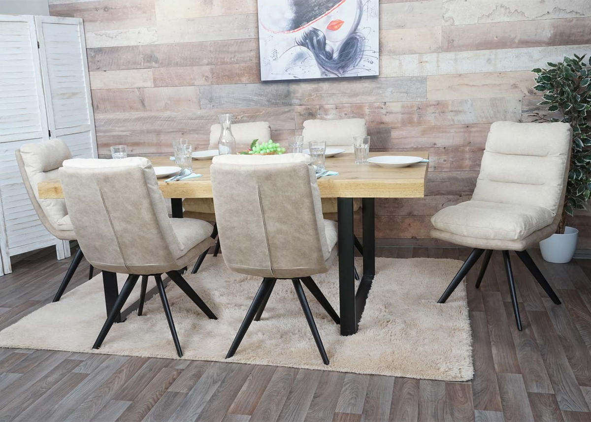 ESSZIMMERSTUHL Cremeweiß - Creme/Weiß, Textil (49/93/68cm) - MCW