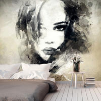 VLIESTAPETE Schwarz 250/175 cm - Beige/Schwarz, Textil (250/1cm) - KUNSTLOFT