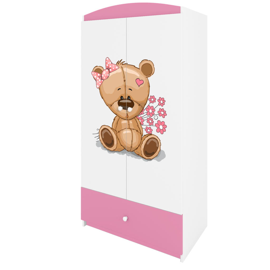 Thumbnail - Raumhirsch Furniture Kinderkleiderschrank, Hellrosa, Holzwerkstoff, 90x175x52 cm, Kinder- & Jugendzimmer, Kindermöbel, K...