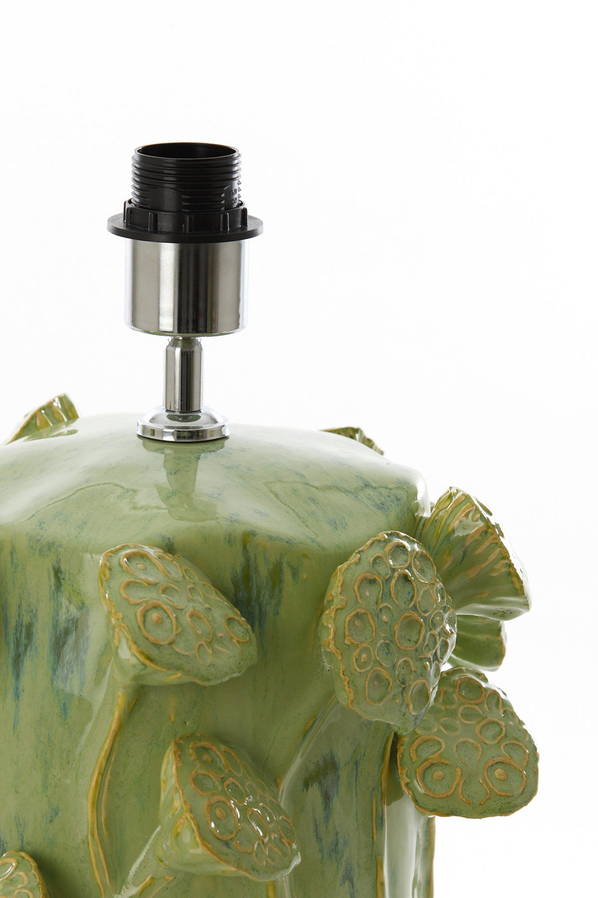 LAMPENFUSS Lavci Grün 28,5/27,5/36,5 cm - Grün, Keramik (28.5/27.5/36.5cm) - Light & Living